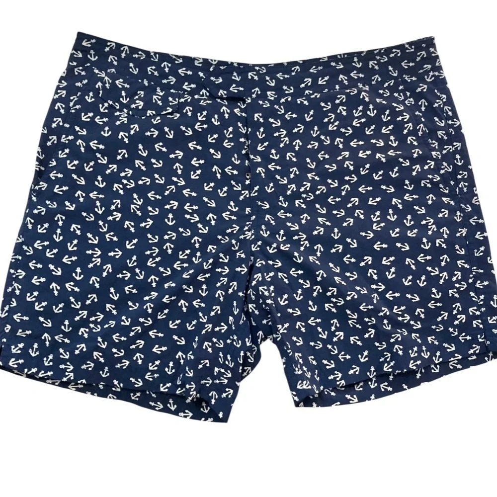 J CREW Swim Shorts Trunks Size 33 Lined Navy Blue